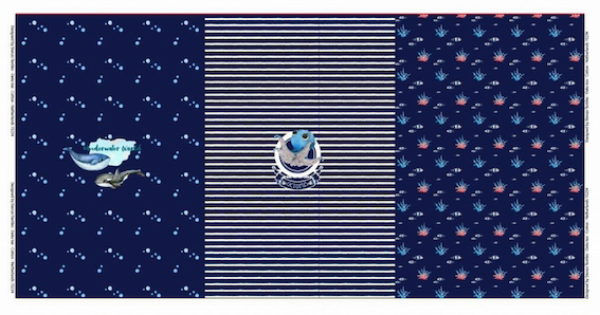 Jersey Baumwolle Wal von Stenzo - Panel